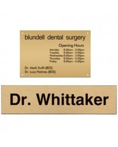 Custom Sized Brass Sign