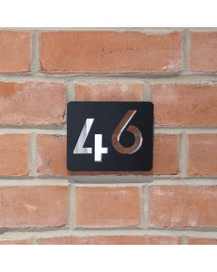 Mirror Acrylic Rectangle House Number - (5x4")