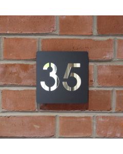 Mirror Acrylic Square House Number - (6x6")