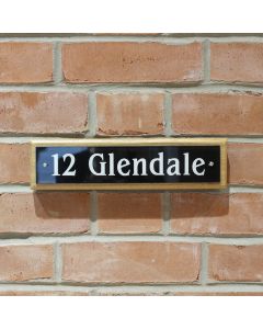 Wood Backed Acrylic Oblong House Sign - (29x7.5cm)