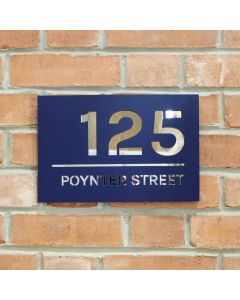 Mirror Acrylic Rectangle House Sign - (12x8")