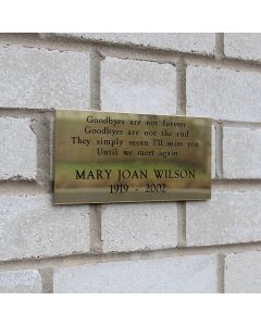 Brass Memorial Plaque - (20x10cm)