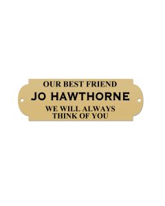 Brass Memorial Plaque - (10.5x3.5cm)
